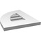 Ekena Millwork Quarter Round Top Left Surface Mount PVC Gable Vent w/ 3-1/2"W x 1"P Standard Frame, 12"W x 16"H GVPQL12X1601SF - alternate 5